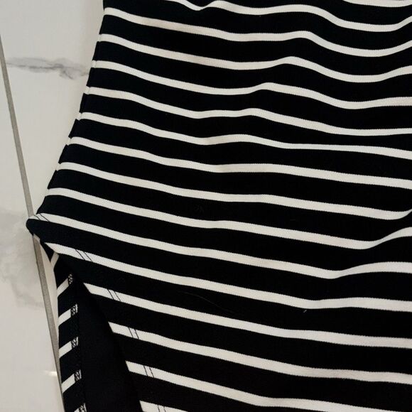 Nicholas Black and White Striped Bodysuit Sz M Like New - Picture 6 of 11
